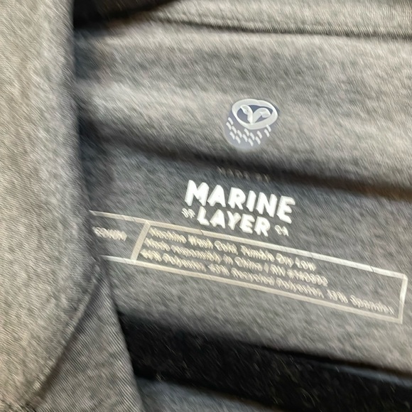 Marine Layer Samsara Womens 1/4 Zip Jacket Golf Sweater Active Outdoor Gray Med - Picture 3 of 9